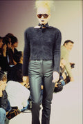 627018 Black Woolen Top And Leather Trousers A4 Photo Print