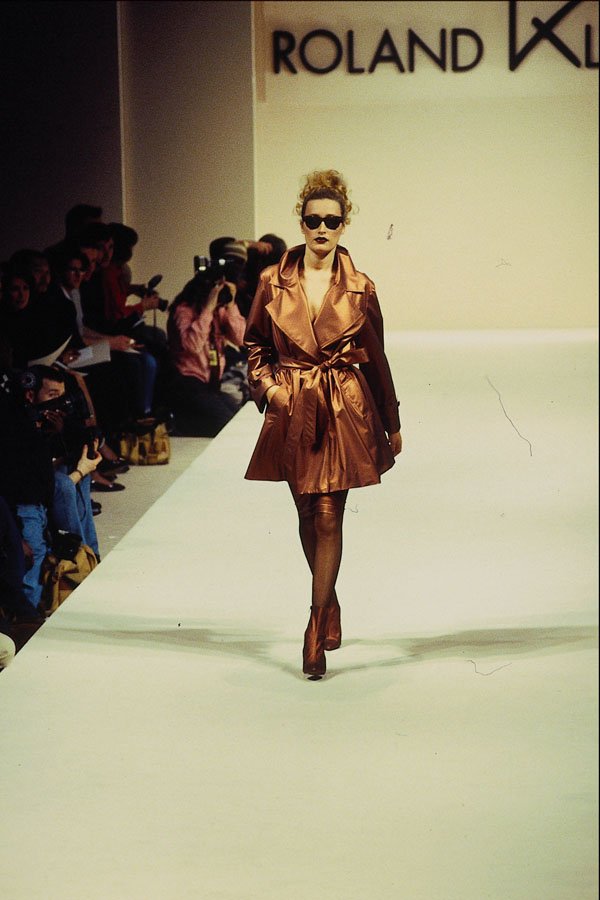 627027 Brown Coat, Skirt And Boots A4 Photo Print