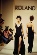 627035 Roland Klein Thigh high Split Dress A4 Photo Print