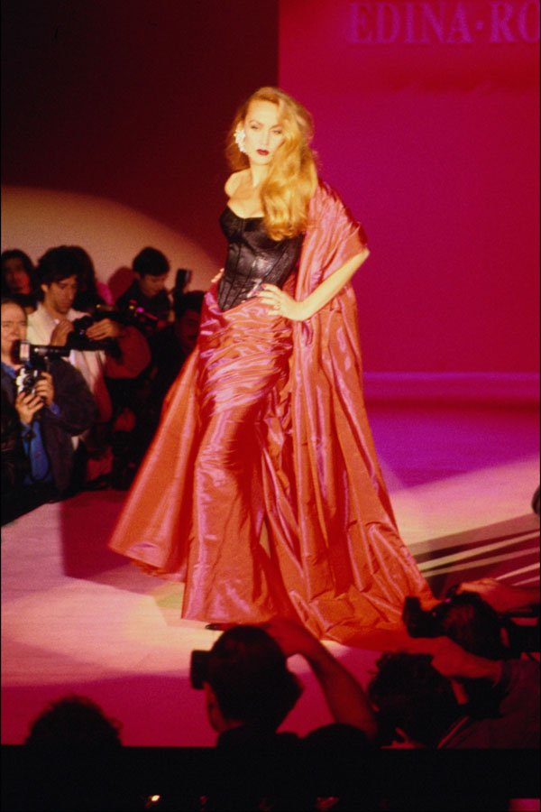 627075 Jerry Hall Wears Edina Ronay A4 Photo Print