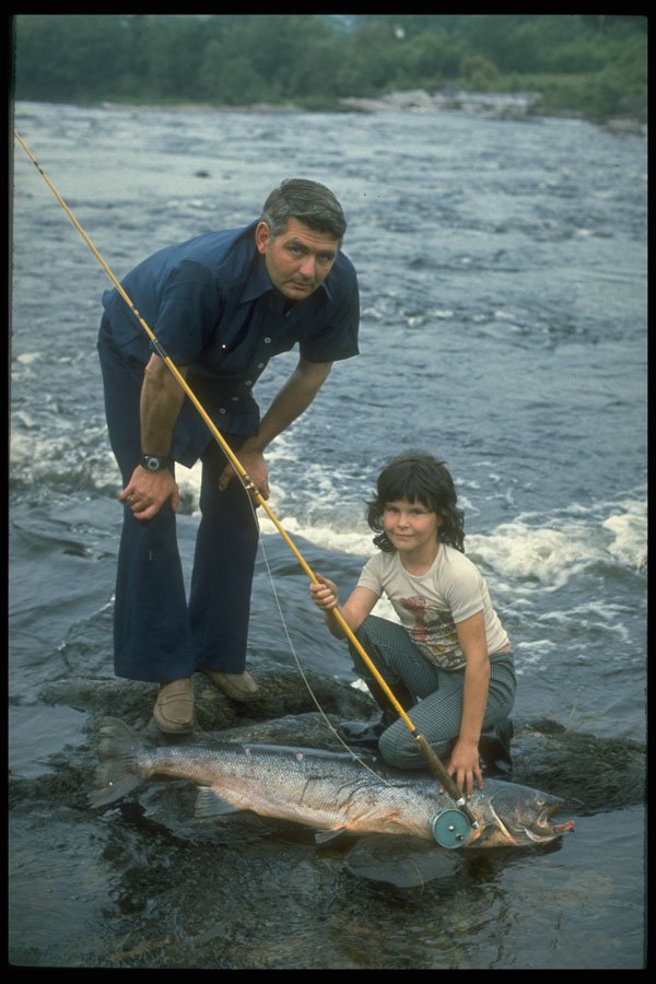 628027 Salmon Caught On The Medway River, Nova Scotia, Canada A4 Photo Print