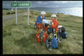 628028 Bikers Checking Map On Cabot Trail, Nova Scotia, Canada A4 Photo Print