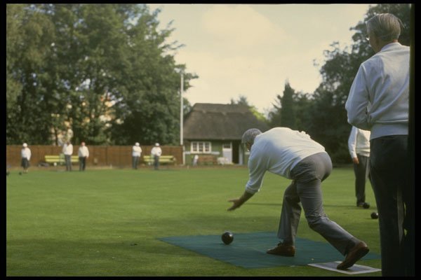 628049 Playing Bowls On Harrogate Municipal Bowling Green A4 Photo Print