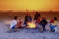 628079 Family Gathering For A Beach Party A4 Photo Print