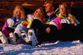 628081 Skiers Relaxing In The Afternoon Sunshine A4 Photo Print