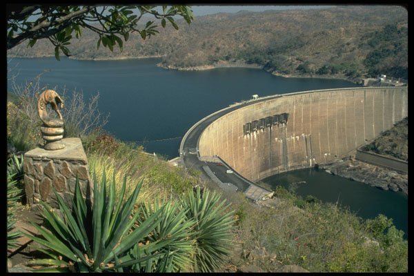 629017 Electricity, Hydroelectric Dam, Zimbabwe A4 Photo Print