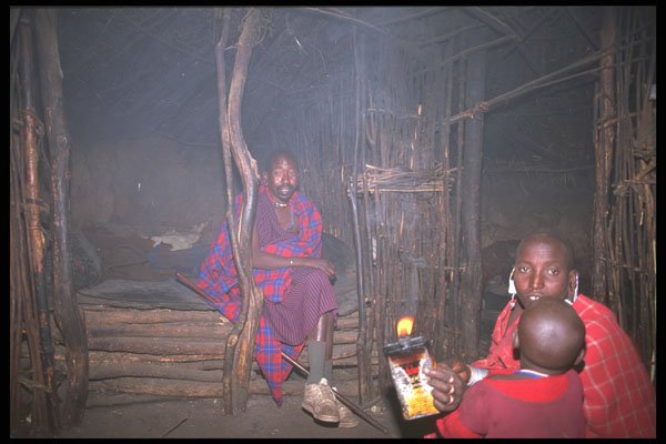 629032 Inside A Maasai House, Tanzania A4 Photo Print