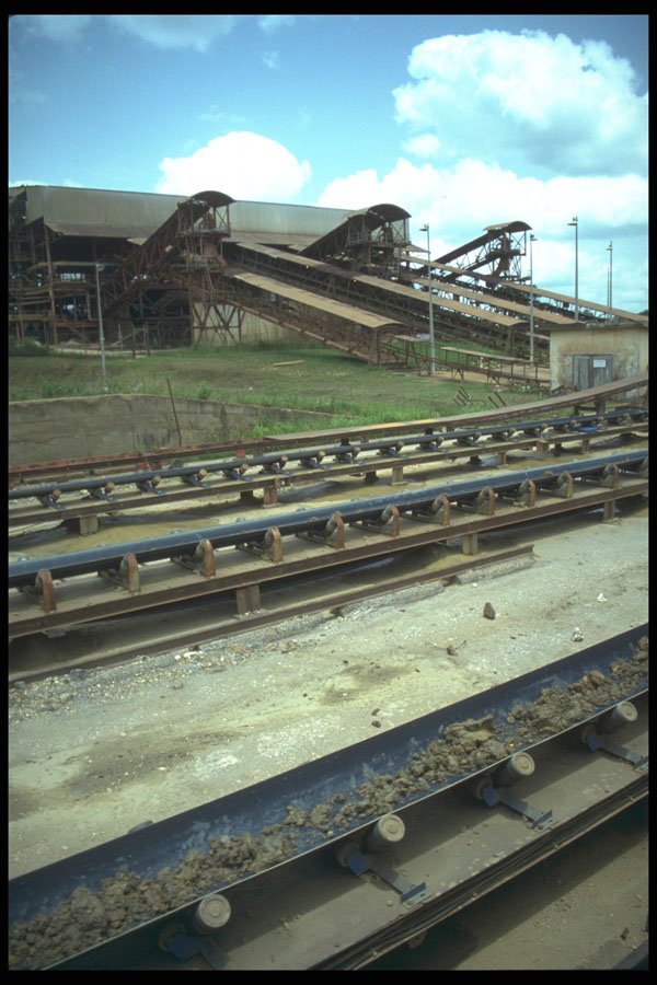 629050 Diamond Mines, Ore Conveyors, Ghana A4 Photo Print