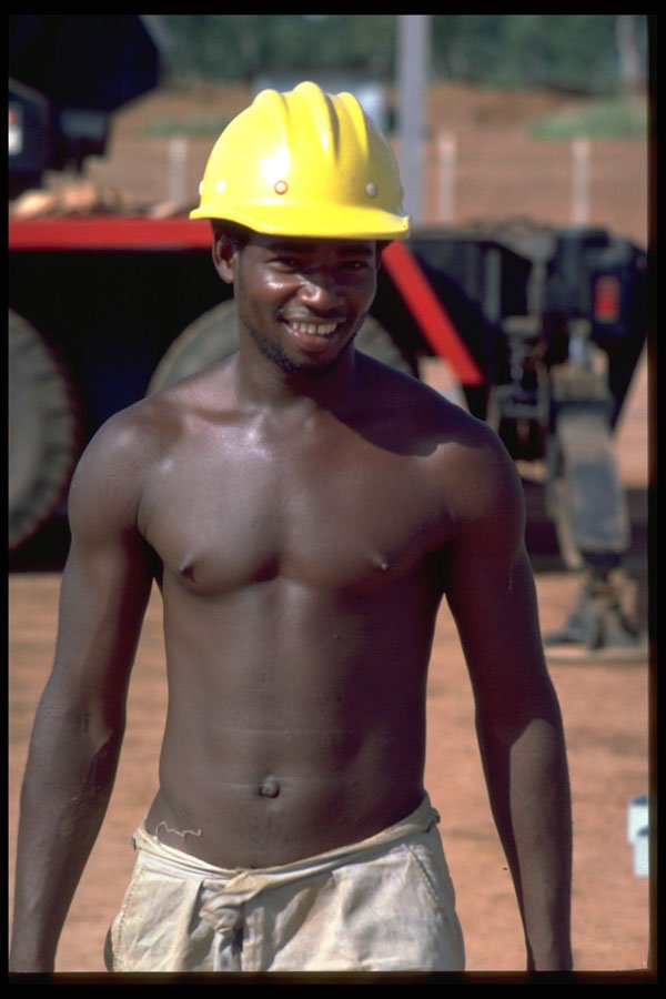 629054 Construction Worker, Nigeria A4 Photo Print