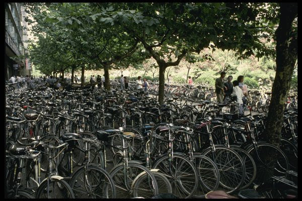630006 Sidewalk Bicycle Storage A4 Photo Print