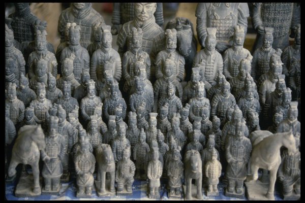 630007 Reproductions Of Qin Pottery Figures, Xi'an A4 Photo Print