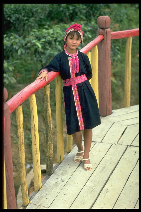 630013 A Young Girl In Traditional Costume, Hainan A4 Photo Print