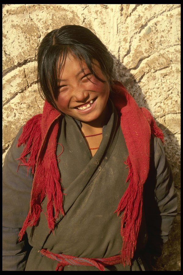 630021 Young Tibetan Girl A4 Photo Print
