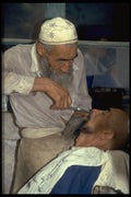 630030 Local Barber, Kashgar, China A4 Photo Print