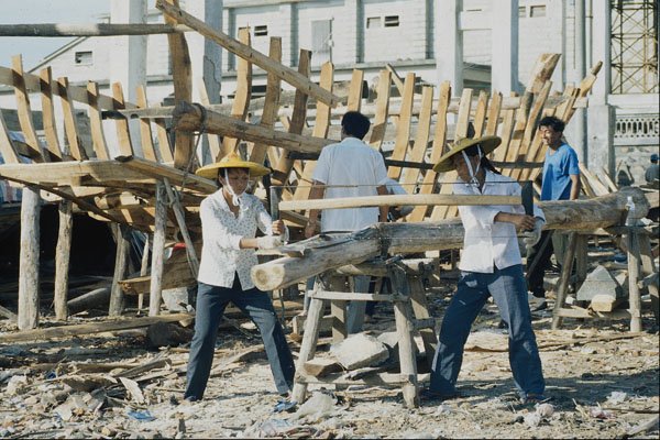 630092 Boat Makers, South China A4 Photo Print