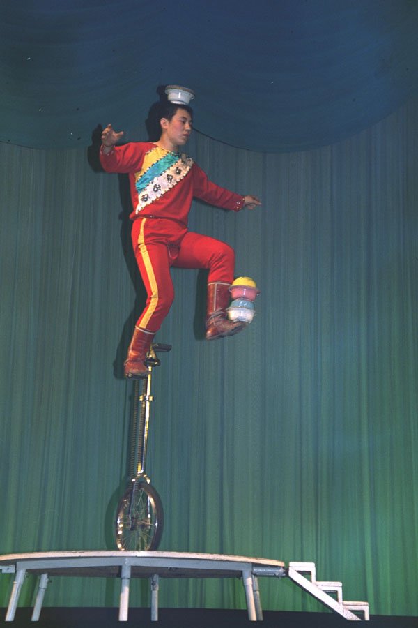 630098 Chinese Acrobats, Beijing A4 Photo Print