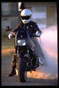 631028 Suzuki 1100 CC Turbo Smoking Its Rear Wheel A4 Photo Print