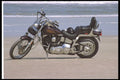 631063 Harley On The Beach A4 Photo Print