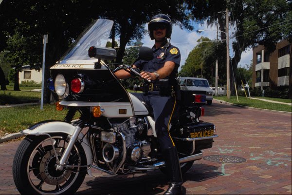 631086 Orlando Police Motorcyclist, Florida A4 Photo Print