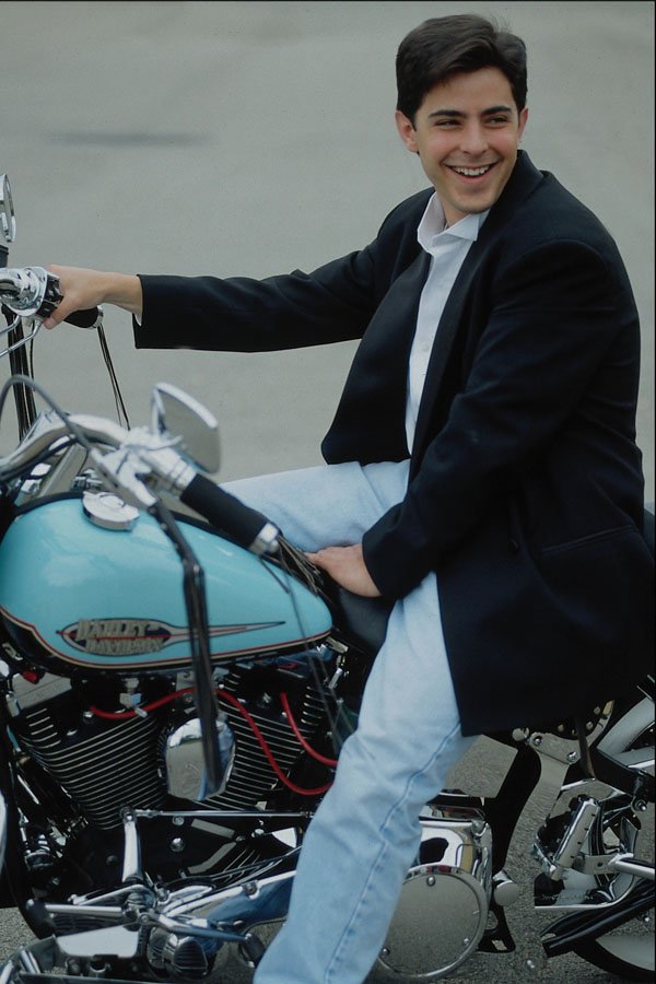 631097 Yuppie And Harley A4 Photo Print