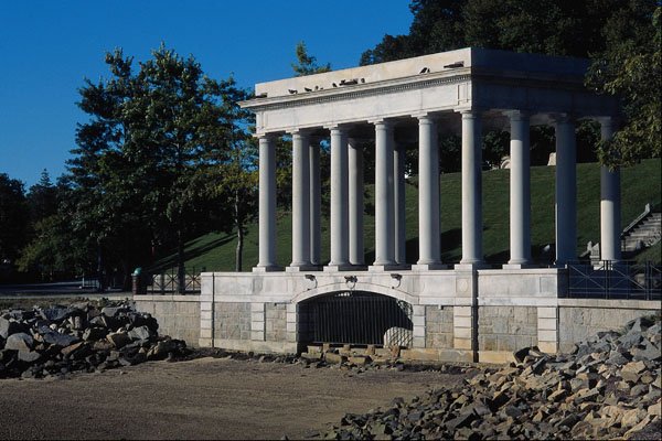 632098 Plymouth Rock, Plymouth, Massachusetts A4 Photo Print