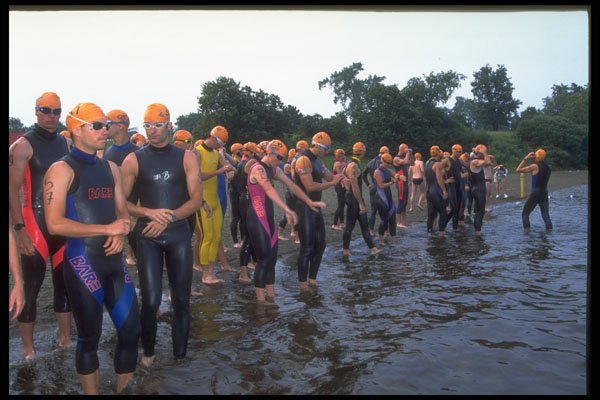 633001 The Start Of The Water Triathlon A4 Photo Print