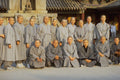 633013 Monks Assembled At Pulguk SA A Buddhist Temple, Korea A4 Photo Print