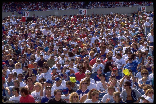 633024 Fans At Rich Stadium, Hamburg, New York A4 Photo Print
