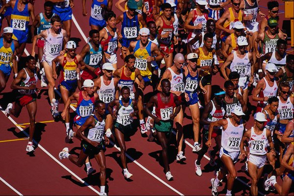 633043 Men's Marathon Start A4 Photo Print