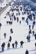 633073 Skaters On The Rideau Canal, Winterlude, Ottawa, Canada A4 Photo Print
