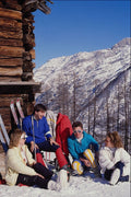 633085 Ski Picnic, Livigno, Italy A4 Photo Print