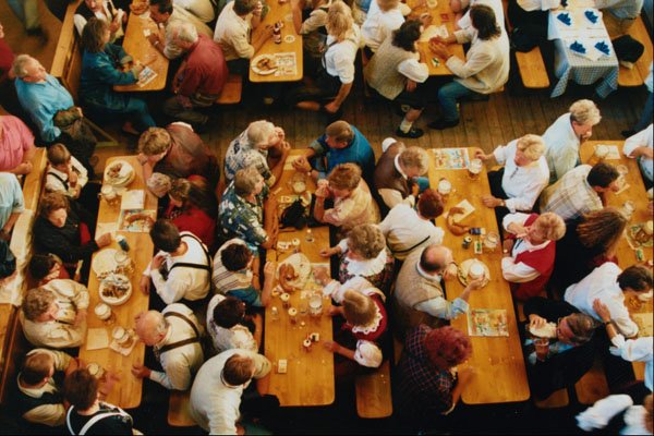 633088 Visitors To Oktoberfest Drinking Beer, Germany A4 Photo Print