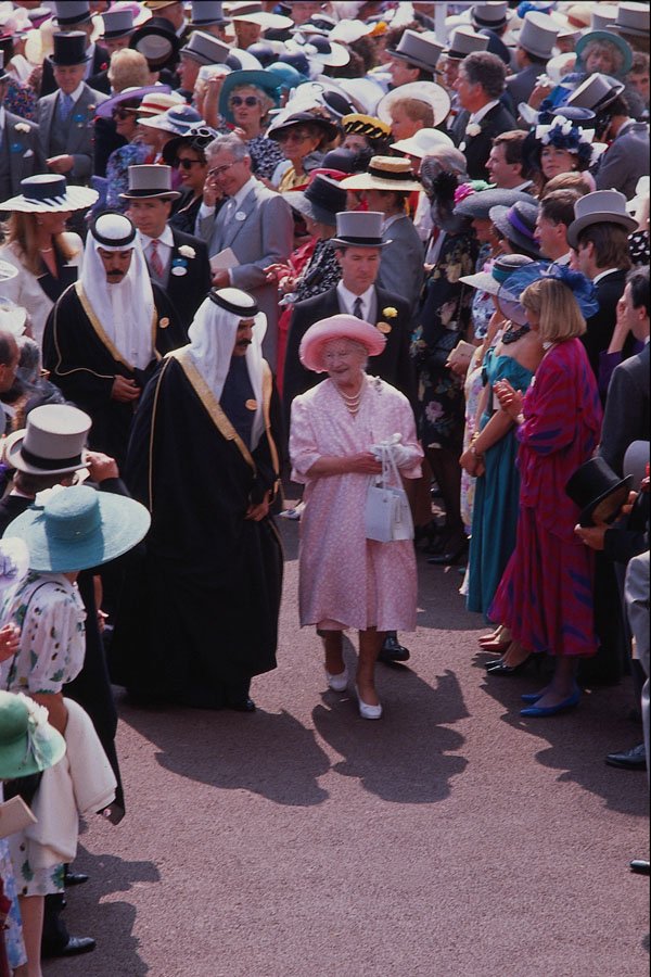 633096 Queen Mother, Royal Ascot, 1989 A4 Photo Print