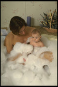 635014 Father With Child In Tub A4 Photo Print