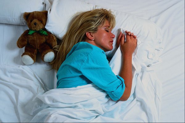 635070 Girl Asleep In Bed A4 Photo Print