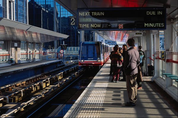 635077 DLR Train, South Quays Station, England A4 Photo Print