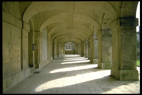 636004 Worcester College Cloister A4 Photo Print
