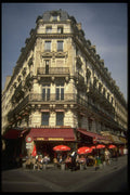 636007 Cafe And Corner Building A4 Photo Print