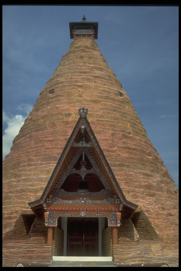 636010 Conical Building, Samosir Island, Sumatra A4 Photo Print