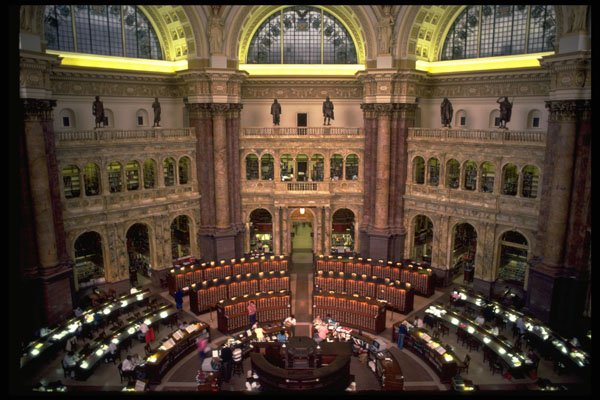 636016 Library Of Congress Reading Room, Washington, D.C. A4 Photo Print