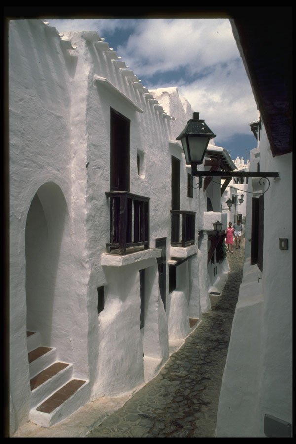 636023 Narrow Streets Of Binibeca, Minorca A4 Photo Print