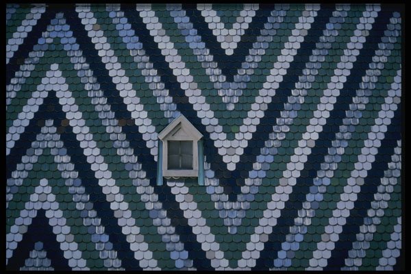 636033 Unique Rooftop Pattern, Vienna, Austria A4 Photo Print