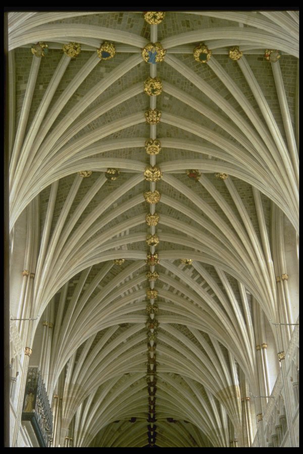 636049 Gothic Ceiling Of The Cathedral Of Exeter, Devon, England A4 Photo Print
