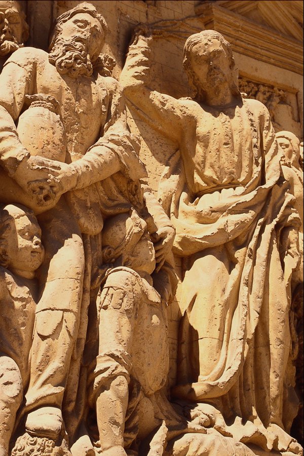 636084 Cathedral Facade Details, Astorga, Leon Province, Spain A4 Photo Print