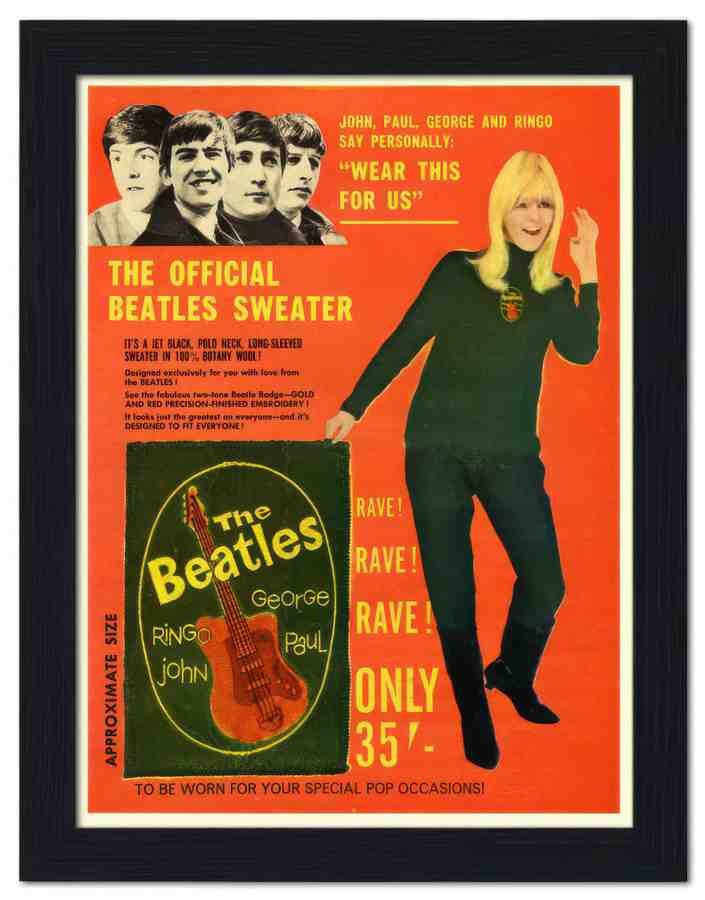 636beatles sweater 1960s 2 Vintage Advert A4 Photo Print