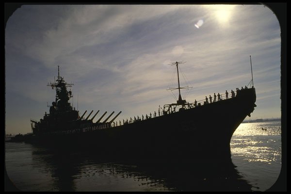 637013 Battleship, Long Beach, California A4 Photo Print
