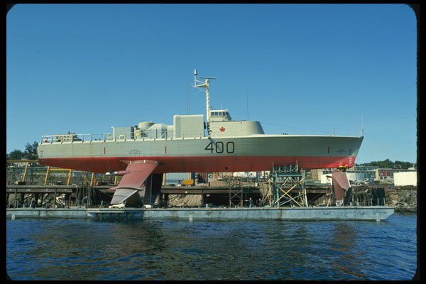 637030 Navy Hydrofoil In Navy Shipyard, Halifax, Nova Scotia A4 Photo Print