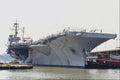 637065 American Aircraft Carrier, New York Harbor A4 Photo Print