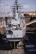 637075 HMS Juno (F57) In Dry Dock At Portsmouth Naval Base A4 Photo Print