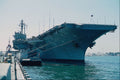 637084 Pier Side At San Diego CV 64, USS Constellation A4 Photo Print